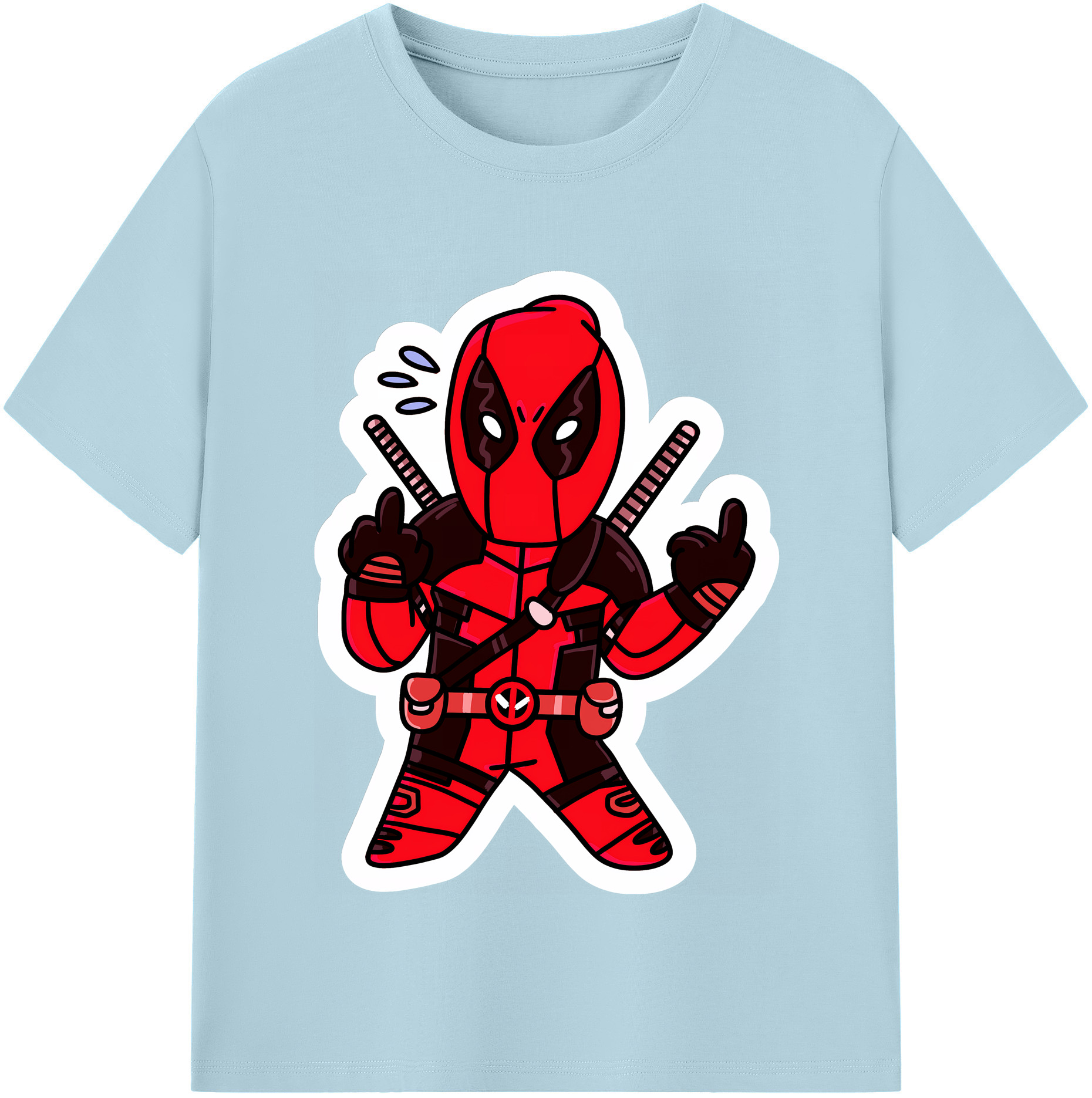 （画像用） Deadpool デッドプール 綿100％半袖Tシャツ（フロントプリント）